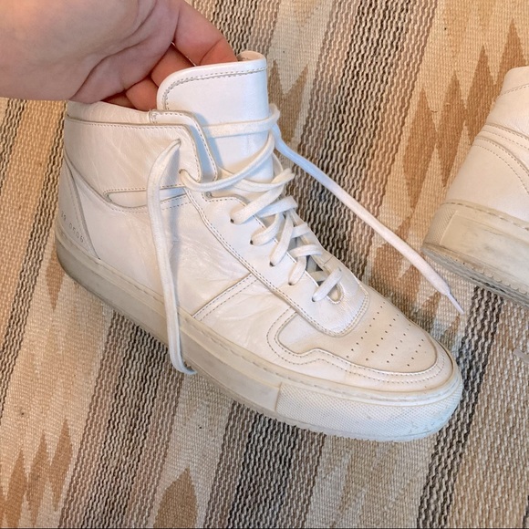 Woman By Common Projects BBall High-Top Sneakers - Picture 2 of 5